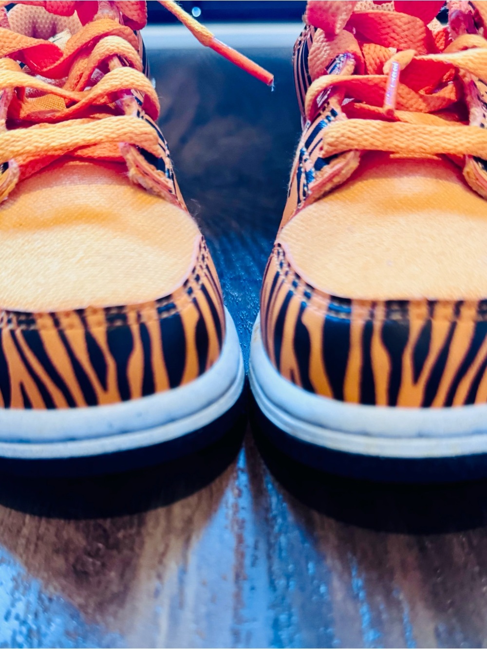 Nike Dunk Low “Tiger Stripes” DZ5633-800 Youth Sneakers 1.5Y - Picture 10 of 11